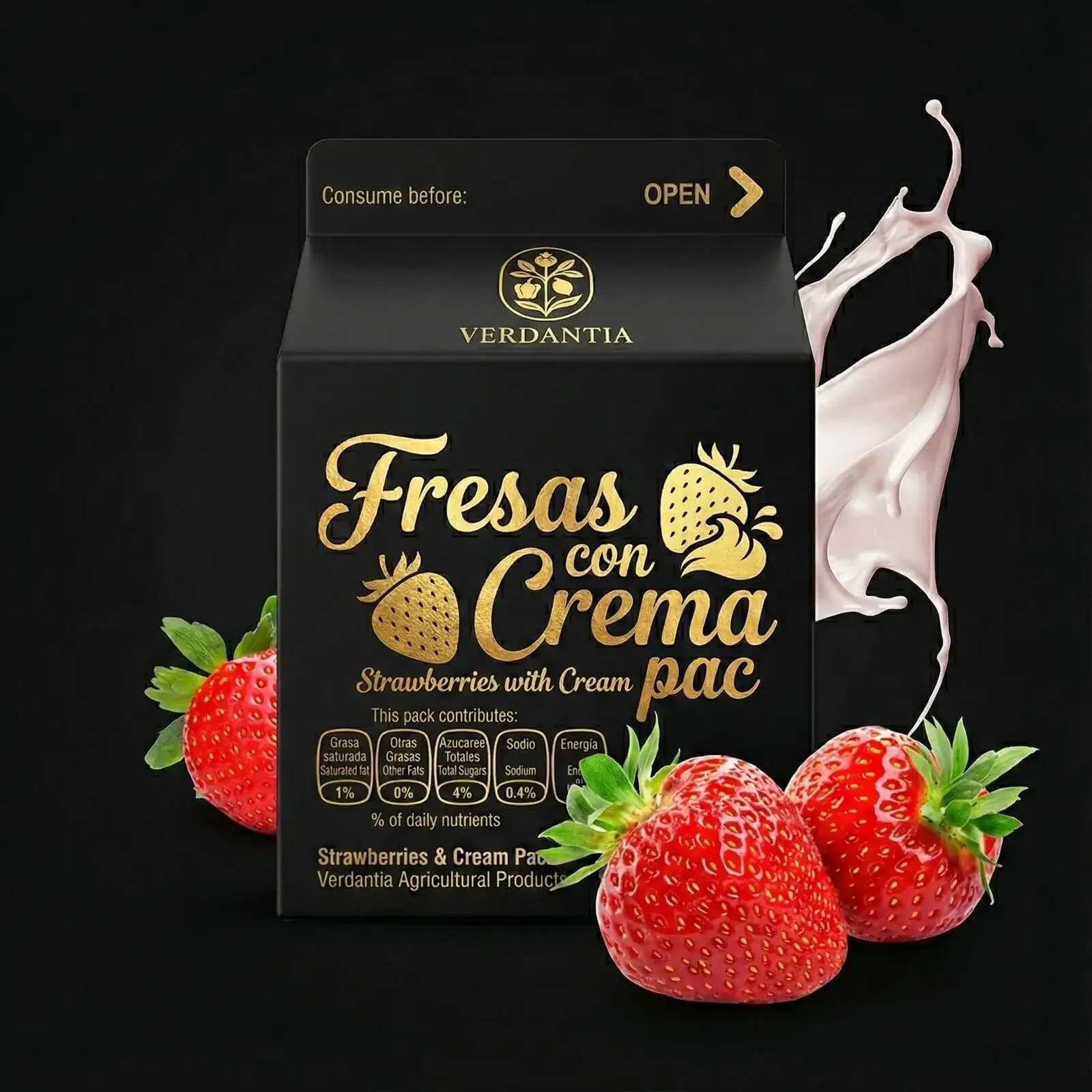 Pac Fresas con Crema